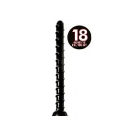 Hosed 18 Inches Swirl Anal Snake Black, image 3