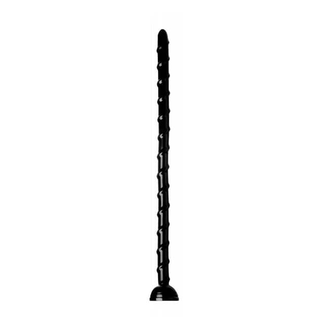 Hosed 18 Inches Swirl Thin Anal Snake Black - Image 1
