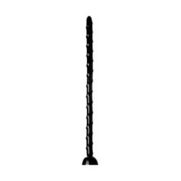 Hosed 18 Inches Swirl Thin Anal Snake Black, image 1