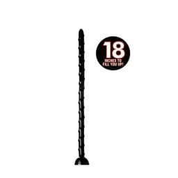 Hosed 18 Inches Swirl Thin Anal Snake Black, image 2