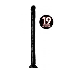Hosed 19 Inches Realistic Anal Dildo Black, image 2