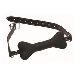 Hound Adjustable Dog Bone Gag Black - Image 1