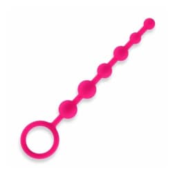 Hustler Anal Beads 6 Balls Pink Silicone, image 1
