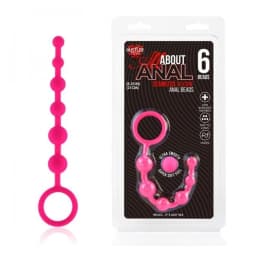 Hustler Anal Beads 6 Balls Pink Silicone, image 2