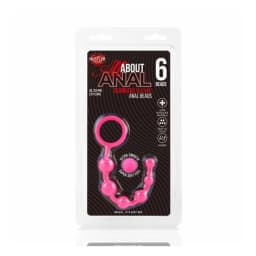 Hustler Anal Beads 6 Balls Pink Silicone, image 3