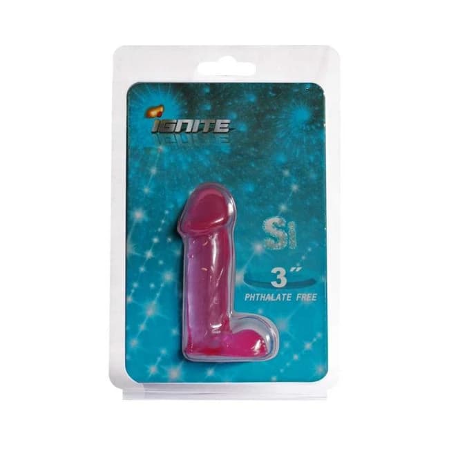 Ignite 3 Inches Cock with Balls Purple - Image 1