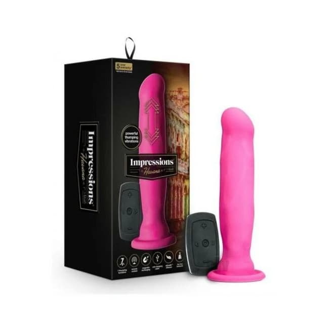 Impressions Havana Thumping Dildo Pink - Image 1