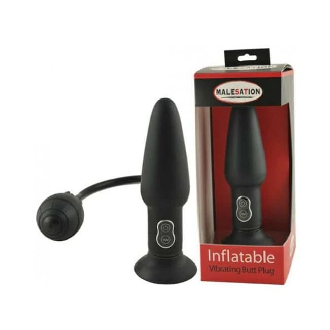 Inflatable Vibrating Butt Plug Black - Image 2