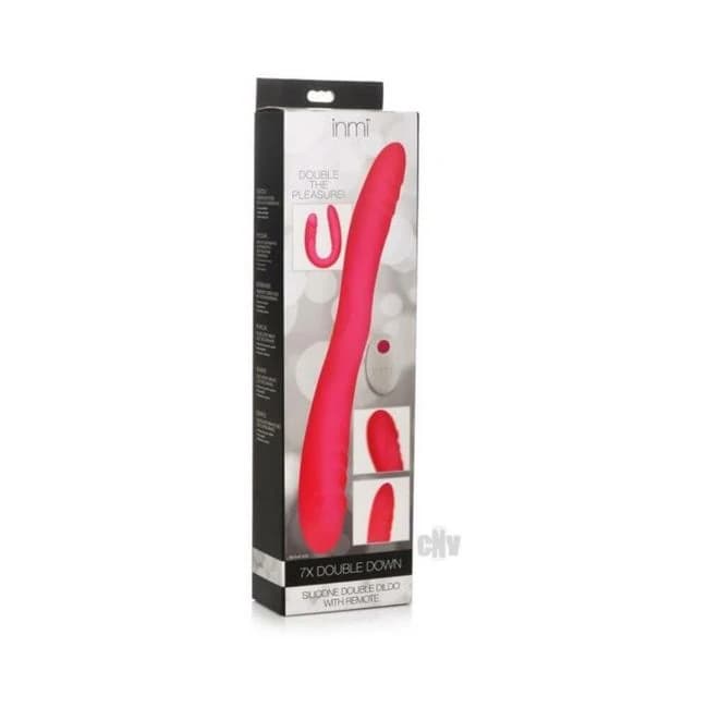 Inmi 7x Double Down Dildo W/remote Pink - Image 1