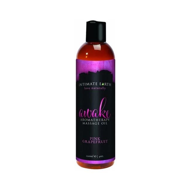 Intimate Earth Awake Massage Oil 4oz - Image 1