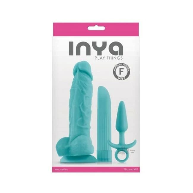 Inya Playthings 3-piece Set Teal - Image 1