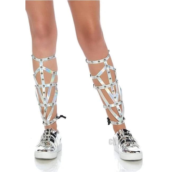Iridescent Studded Shin Guards Os Slv - Image 1