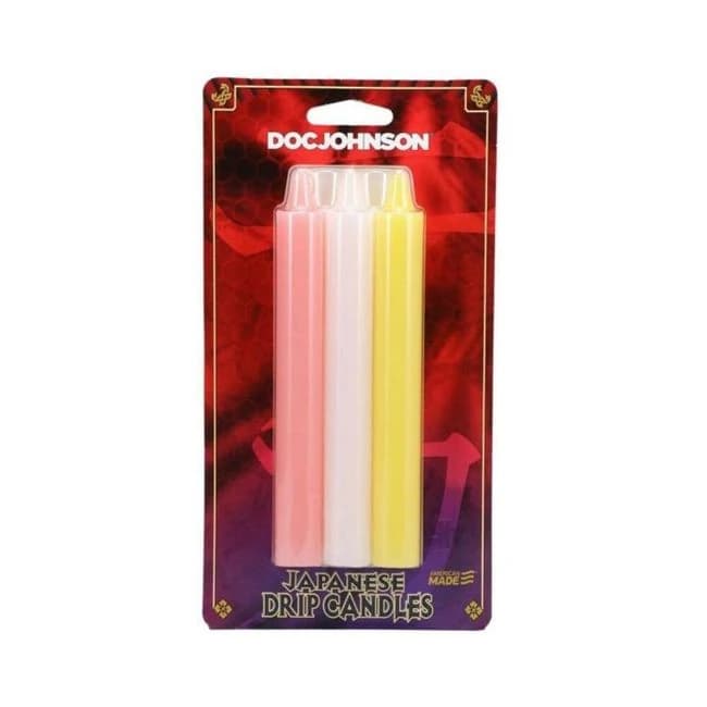Japanese Drip Candles 3pk Pink/yell - Image 1