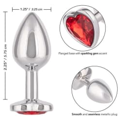 JEWEL SMALL RUBY HEART PLUG  - Image 5
