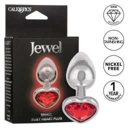 JEWEL SMALL RUBY HEART PLUG  - Image 6
