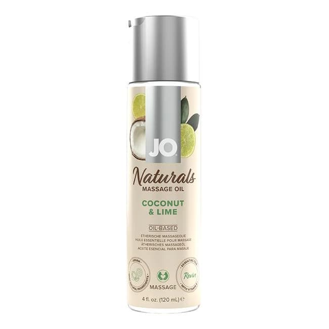 JO NATURALS MASSAGE OIL COCONUT & LIME 4 OZ  - Image 1
