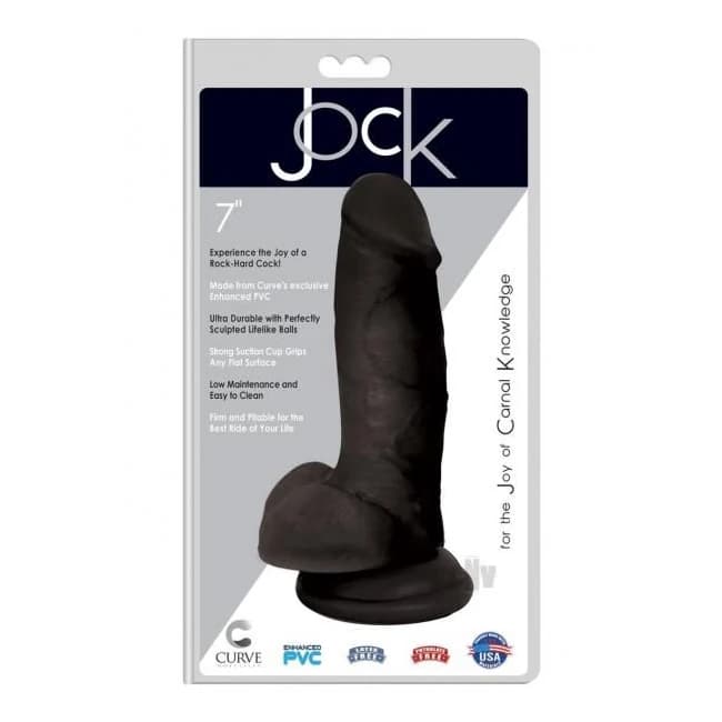 Jock 7 Inch Dildo with Balls - - Image 1