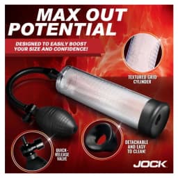 Jock Advanced Amp up Penis Pump w/ Bulb, image 4