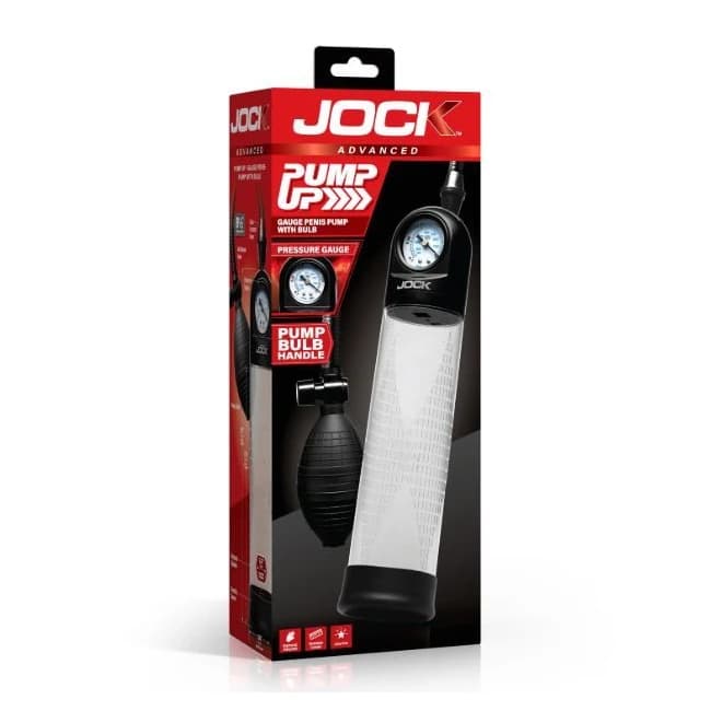Jock Advanced Pump Up Gauge Penis Pump W/bulb - Image 1