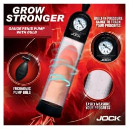 Jock Advanced Pump Up Gauge Penis Pump W/bulb - Image 3