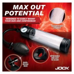 Jock Advanced Pump Up Gauge Penis Pump W/bulb - Image 4