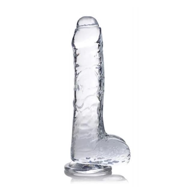 Jock C-thru Dildo with Balls - 8 Inch - Image 1