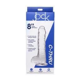 Jock C-Thru Dildo with Balls - 8 Inch, image 3