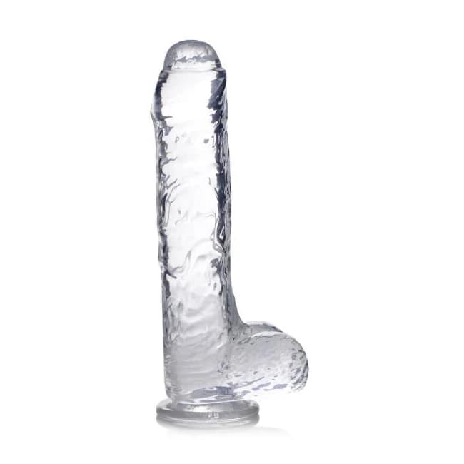 Jock C-thru Dildo with Balls - 9 Inch - Image 1
