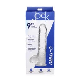 Jock C-Thru Dildo with Balls - 9 Inch, image 3