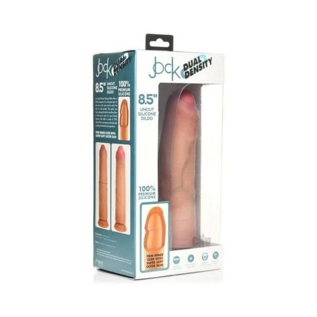 Jock Dual Dense Uncut Dildo 8.5 Tan - Image 1
