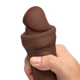 Jock Real Skin 17.75 In. Double Dildo Dark, image 3