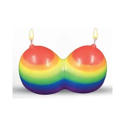 Jumbo Boobie Rainbow Candle - Image 1