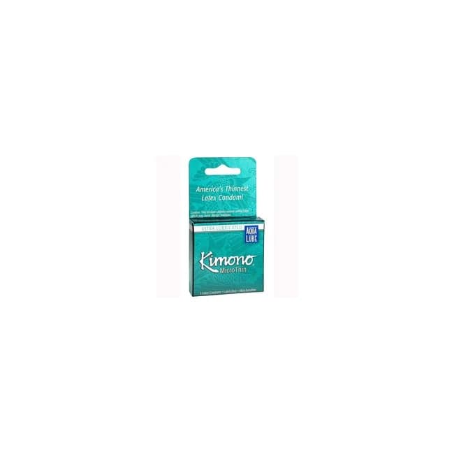 Kimono Microthin W/ Aqua Lube 3pk - Image 1