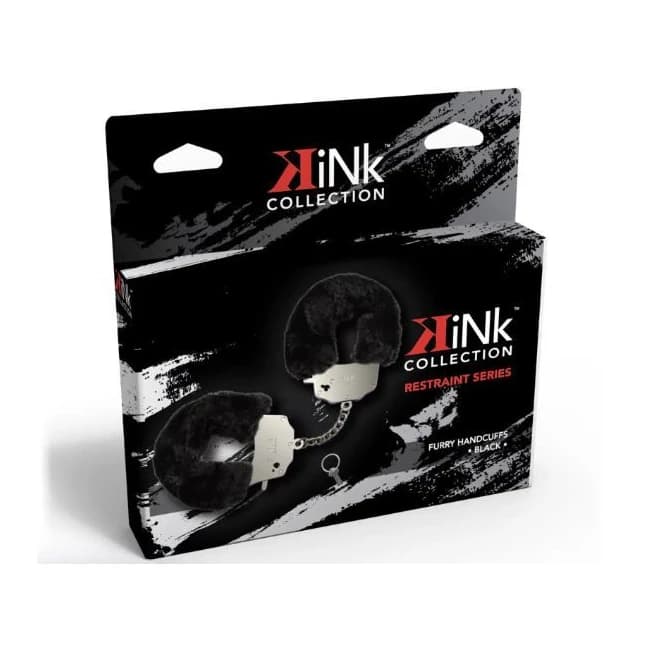 KINK COLLECTION FURRY HANDCUFF BLACK  - Image 1