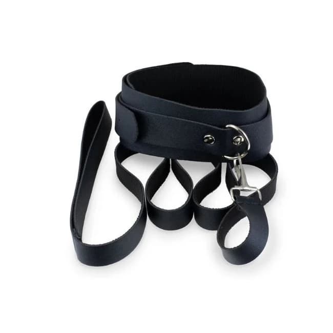 KINK CURIOUS COLLAR & LEASH SET BLACK  - Image 1