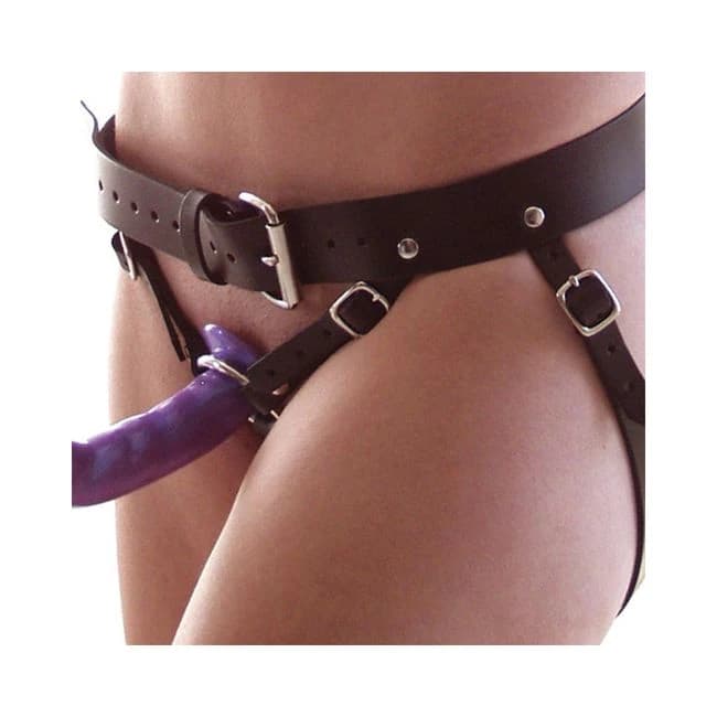 Kinklab Low-rise Leather Strap-on Harness - Image 1