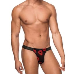 Kiss Me Micro Thong V Lips Print, image 5