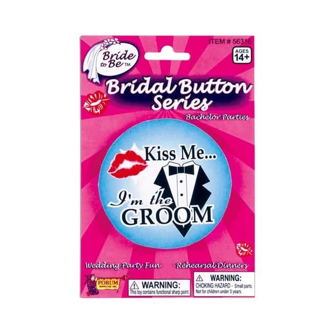 'kiss Me...i'm the Groom' Button - Image 1