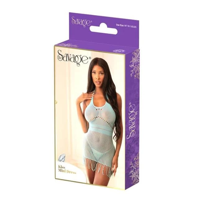 Kiss Mini Dress Blue - Image 1