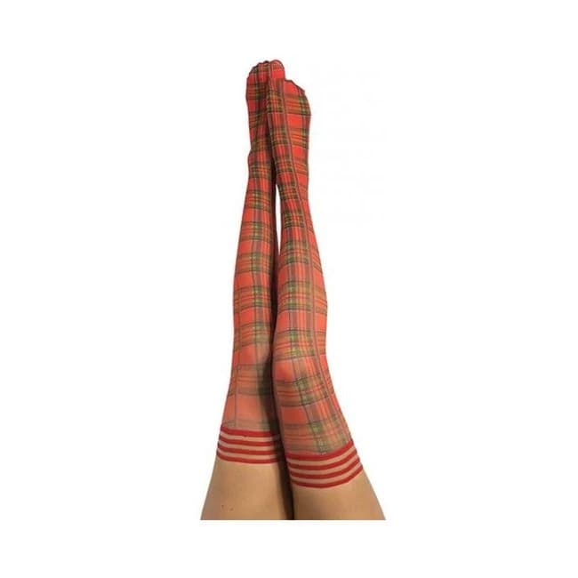 Kixies Grace Plaid Thigh-high Red Size a - Image 1