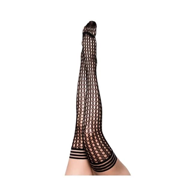 Kixies Mimi Black Fishnet Circles Size a - Image 1