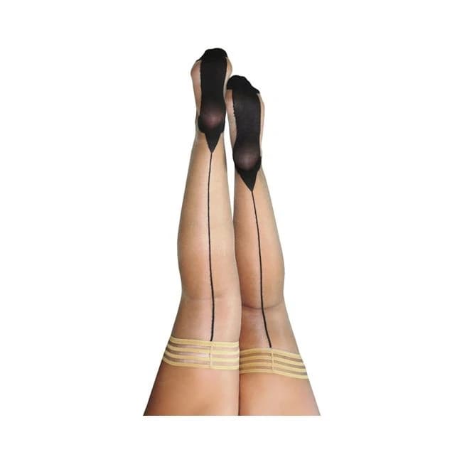 Kixies Ruby Nude Black Back Seam Size a, image 1