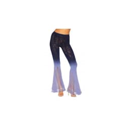 Knitted Lace Bellbottoms Denim /Hydrangea O/S, image 1