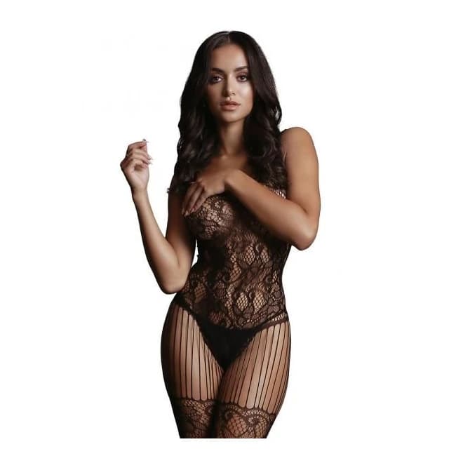 Lace and Fishnet Bodystocking - Image 1