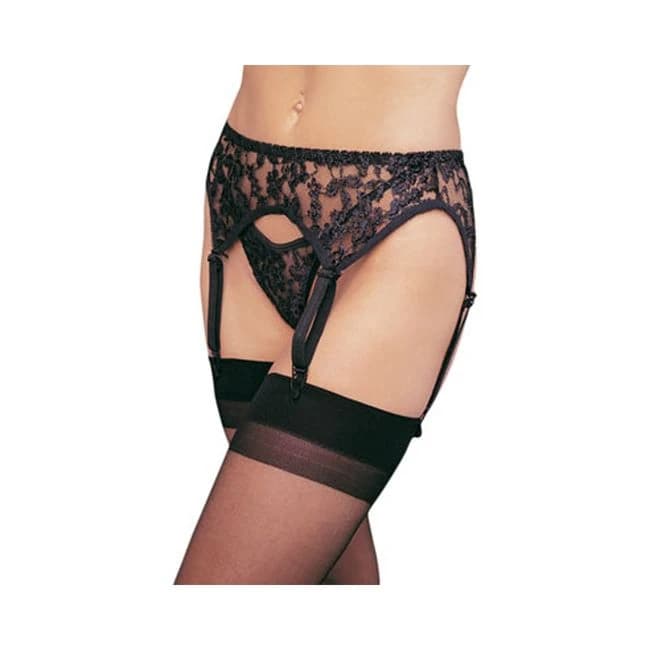 Lace Garter Belt Thong Panty O/s - Image 1