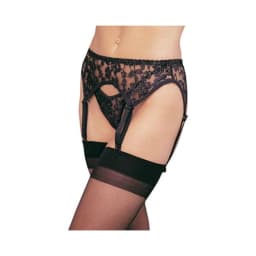 Lace Garter Belt Thong Panty O/S, image 1