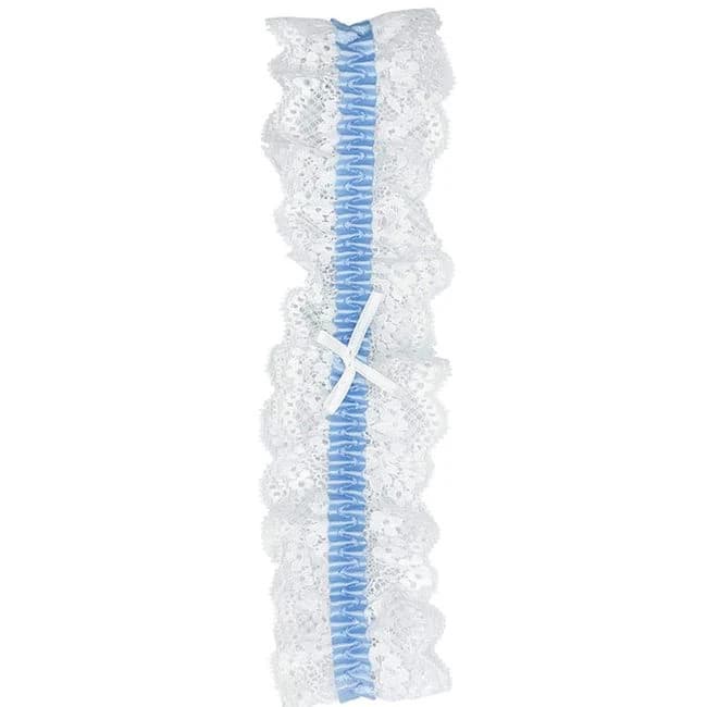 Lace Garter White/blue O/s - Image 1