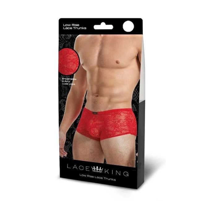 Lace King Lace Boxers M/l Red - Image 1