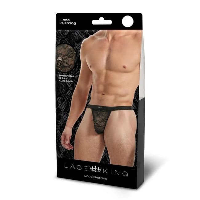 Lace King Lace Gstring L/xl Blk - Image 1