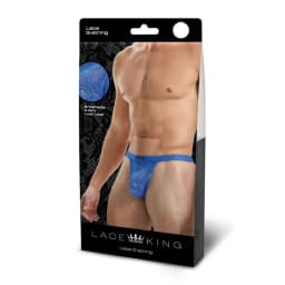 Lace King Lace Gstring Blu, image 2